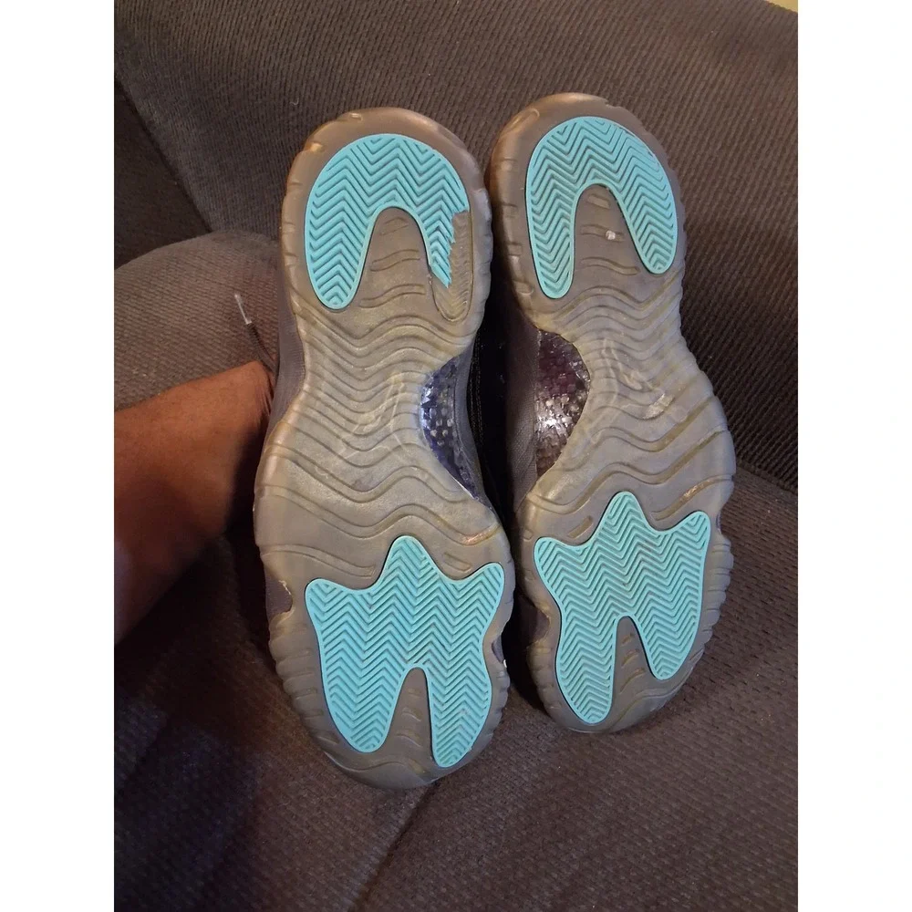 Air Jordan 11 Retro Gamma Blue Black Mens Size 12 378037-006 Basketball Shoe‎